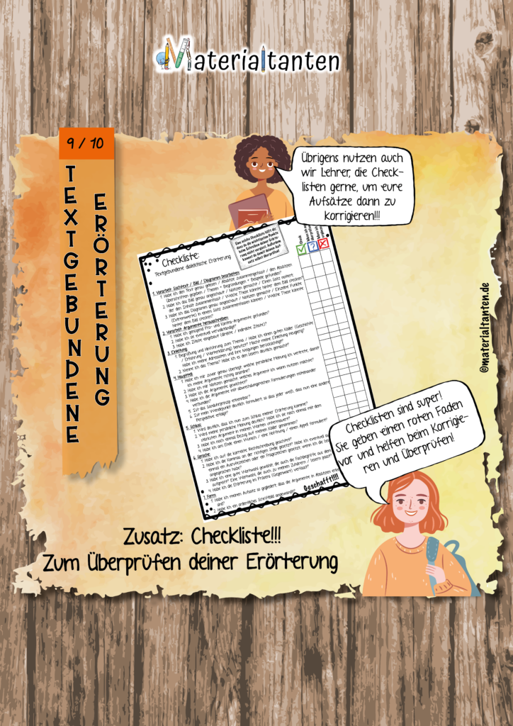 Zusatz 3 zur textgebundenen dialektischen Erörterung: Checkliste